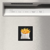 Aimant Frites frites drôle de costume de nourriture d'Hal (In Situ (Lave-vaisselle))