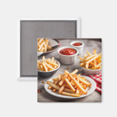 Aimant Frites & Ketchup (Recto/Verso)