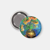 Aimant Fritillons dans un Vase Van Gogh Art (Recto/Verso)