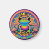 Aimant Frog de Ribbit et de Radiate - Boho Psychedelic Su (Devant)