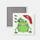 Aimant Frog drôle dans un chapeau de Père Noël (Recto/Verso)