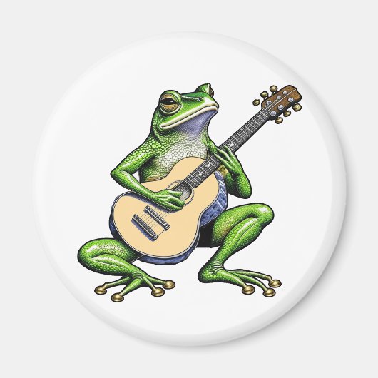 Aimant Frog drôle Jouer de la guitare (Devant)