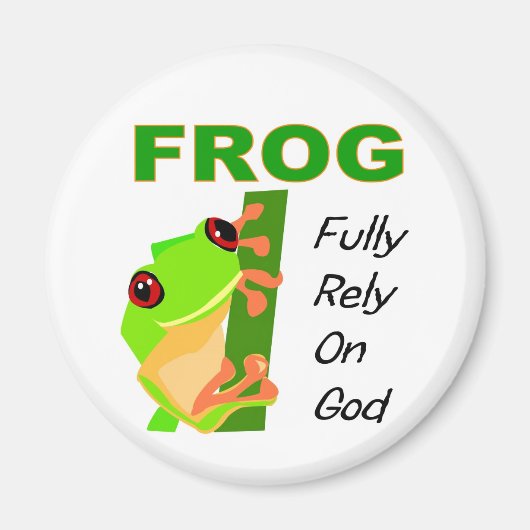 Aimant FROG, Reposez-vous entièrement sur Dieu (Devant)