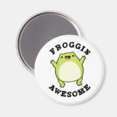 Aimant Froggin Awesome Drôle Animal Frog Pun (Recto/Verso)