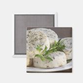 Aimant Fromage de chèvre français - chèvre - avec des her (Recto/Verso)
