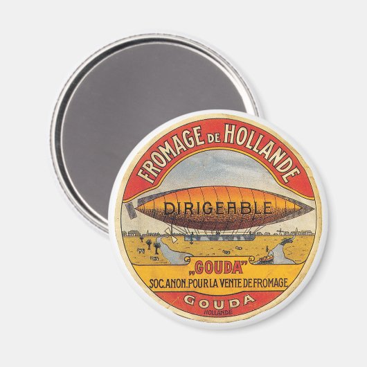 Aimant Fromage de Hollande Gouda Fromage Étiquette dirige (Recto/Verso)