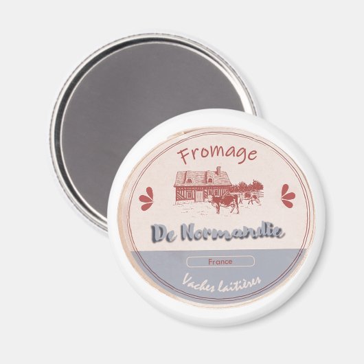 Aimant Fromage de normandie (Recto/Verso)
