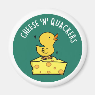 Aimant Fromage Et Quackers Drôle Canard Pun