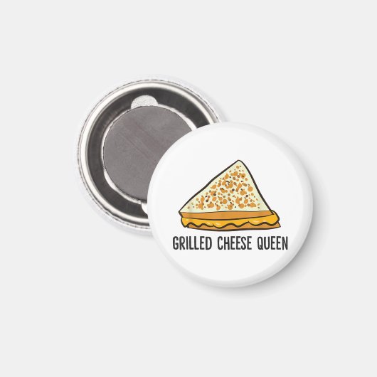 Aimant Fromage Grillé Queen Funny Fromage Grillé (Recto/Verso)