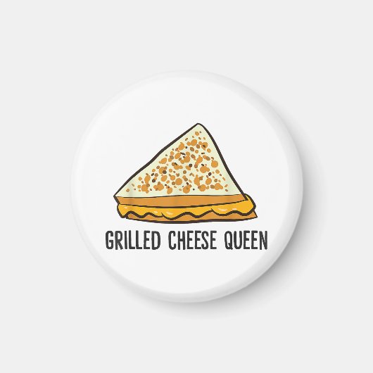 Aimant Fromage Grillé Queen Funny Fromage Grillé (Devant)