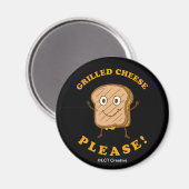 Aimant Fromage Grillé S'il vous plaît (Recto/Verso)