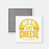 Aimant Fromage Macaroni jaune pour enfants Mac et fromage (Recto/Verso)