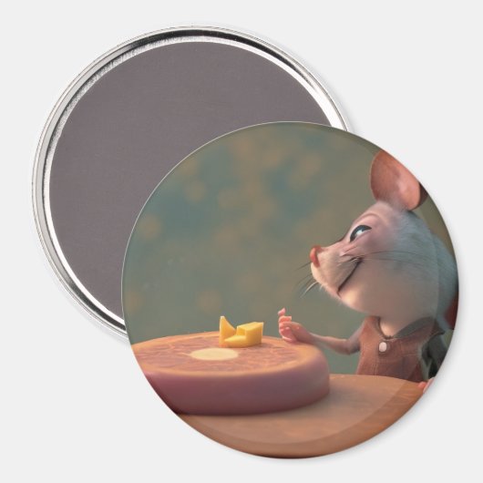 Aimant fromage mignon à la souris (Recto/Verso)