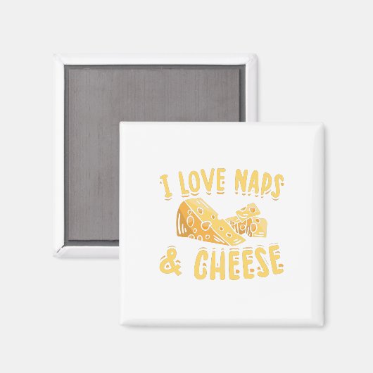 Aimant Fromage & Naps | Cheese Lover Alimentation Idée ca (Recto/Verso)