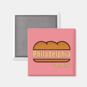 Aimant Fromage Philly Steak, changer de couleurs, ajouter (Recto/Verso)