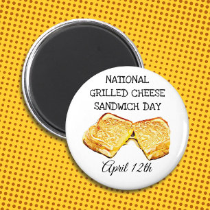 Aimant Fromage sandwich jour 12 avril grillé par