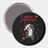Aimant Frontière Collie Chien de Noël Animaux d'hiver Chi (Recto/Verso)