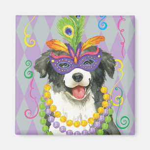 Aimant Frontière de Mardi Gras Collie