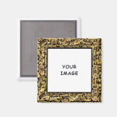 Aimant Frontière photo de l'Empreinte de léopard artistiq (Recto/Verso)