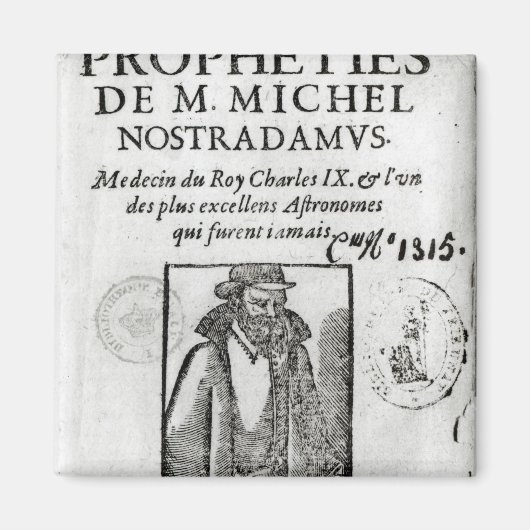 Aimant Frontispiece à 'Les Propheties de M. Michel (Devant)