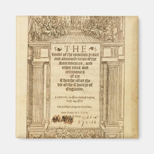 Aimant Frontispiece de "Le Livre de la Prière Commune" (Devant)