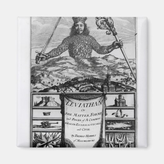 Aimant Frontispiece par Thomas Hobbes de Malmesbury (Devant)