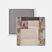 Aimant Frontispiece to Book I montrant une page de texte (Recto/Verso)