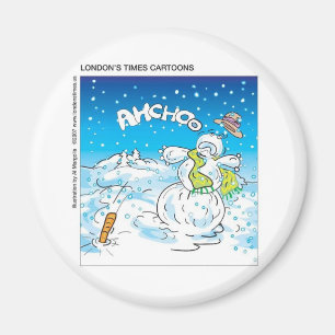 Aimant Frosty Combatte la Grippe Cadeaux et T-shirts drôl