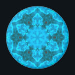 Aimant Frosty Ice Blue Snowflake Kaleidoscope Pattern<br><div class="desc">Feel Free to click "Personalize" or "Customize" to open the design tool and add text in a variety of colors and fonts for customization of my one of a kind Frosty Ice Blue Snowflake Kaleidoscope Pattern.</div>