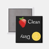 Aimant Fruit de citron fraise Fruit propre lave-vaisselle (Recto/Verso)