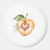 Aimant Fruit de coeur pêche de Géorgie (Devant)