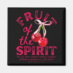 Aimant Fruit de l'Esprit Chrétien Coquette Rose Bow Ch