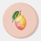 Aimant Fruit de mangue jaune rose (Devant)