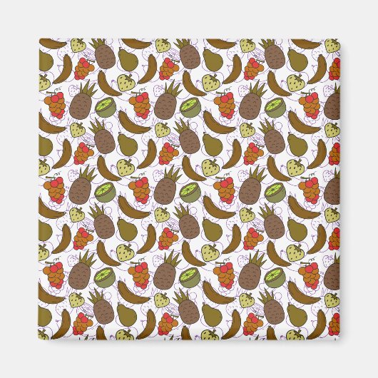 Aimant Fruit motif transparent | motif de surface de frui (Devant)