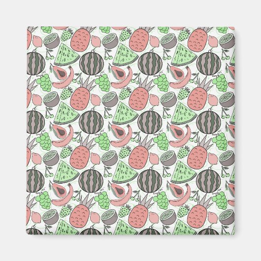 Aimant Fruit motif transparent | motif de surface de frui (Devant)