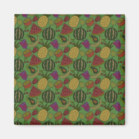 Aimant Fruit motif transparent | motif de surface de frui (Devant)