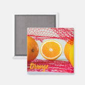Aimant Fruit orange pour végétalien et végétalien (Recto/Verso)