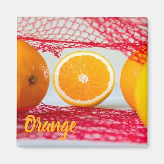 Aimant Fruit orange pour végétalien et végétalien (Devant)