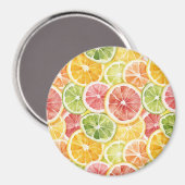 Aimant Fruits Citriques Lime Citron Orange Pamplemousse (Recto/Verso)