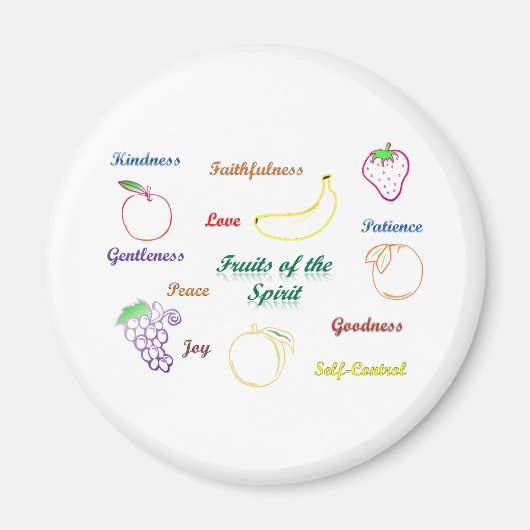 Aimant Fruits de l'Esprit (Devant)