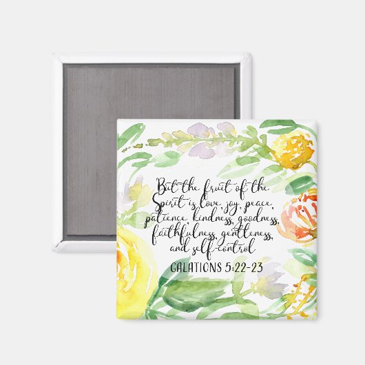 Aimant Fruits de l'esprit | Art chrétien (Recto/Verso)