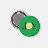 Aimant Fruits de l'Esprit Lemon Slice "Joy" Green Magne (Recto/Verso)