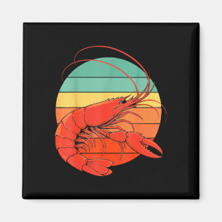 Aimant Fruits de mer cajun écrevisses vintage
