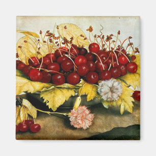 AIMANT FRUITS DE SAISON / CHERRIES ET CARNATIONS