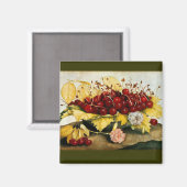 AIMANT FRUITS DE SAISON / CHERRIES ET CARNATIONS (Recto/Verso)