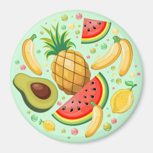 Aimant Fruits d'été frais Motif