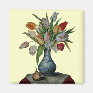AIMANT FRUITS ET FLEURS DE SAISON - TULIPS N VASE BLEU