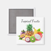Aimant Fruits tropicaux (Recto/Verso)