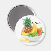 Aimant Fruits tropicaux dans un bol (Recto/Verso)