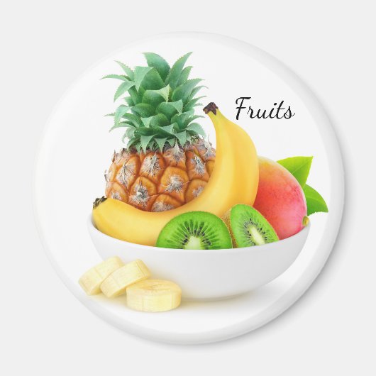 Aimant Fruits tropicaux dans un bol (Devant)